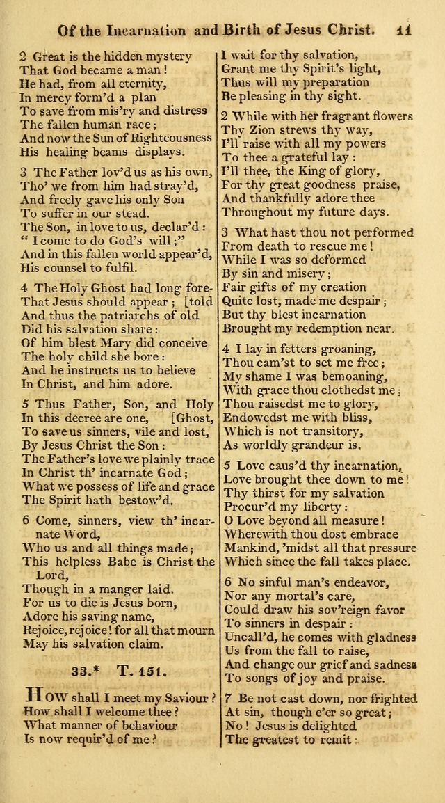 A Collection of Hymns for the Use of the Protestant Church of the United Brethren. (New and Rev. ed.) page 11