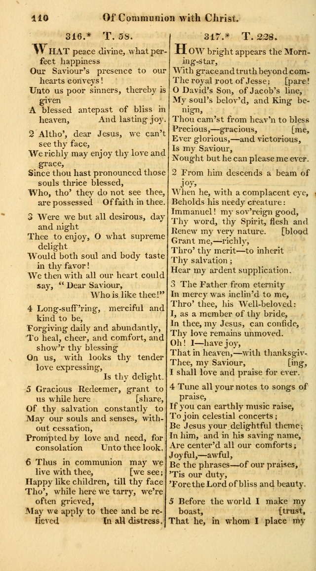 A Collection of Hymns for the Use of the Protestant Church of the United Brethren. (New and Rev. ed.) page 110