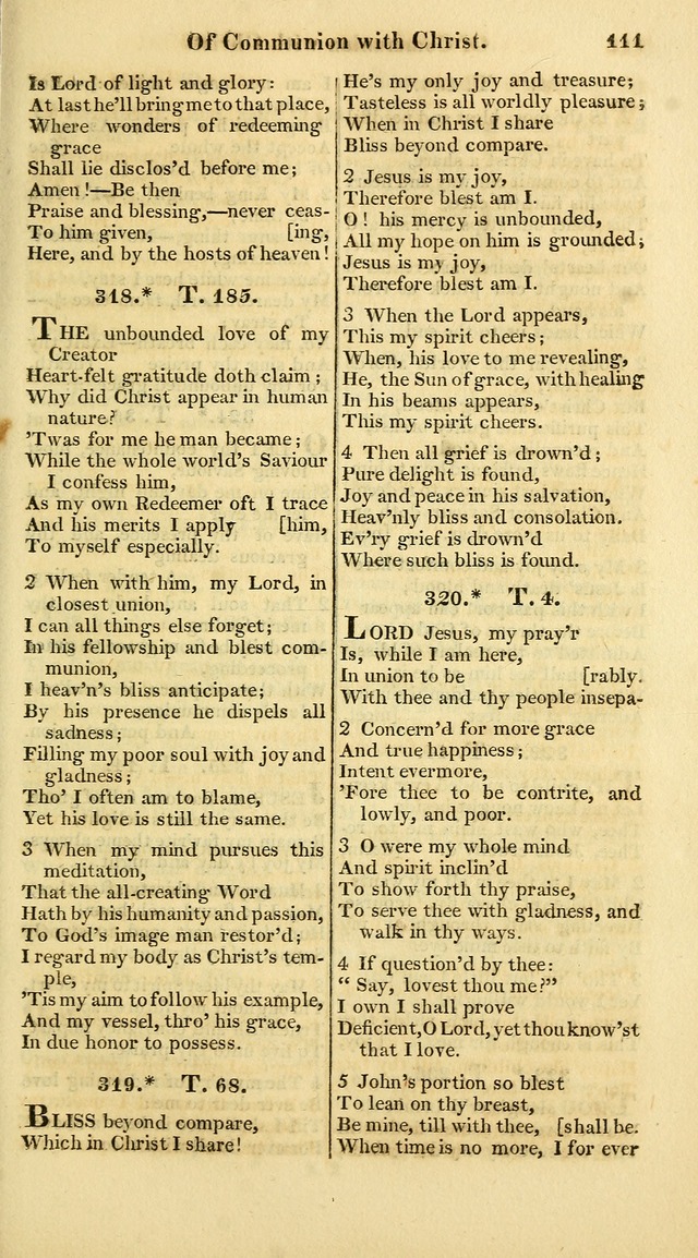 A Collection of Hymns for the Use of the Protestant Church of the United Brethren. (New and Rev. ed.) page 111