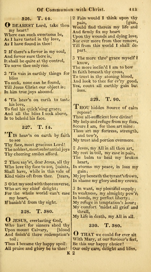 A Collection of Hymns for the Use of the Protestant Church of the United Brethren. (New and Rev. ed.) page 113