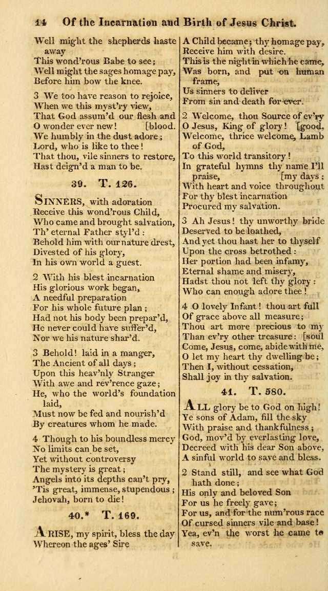 A Collection of Hymns for the Use of the Protestant Church of the United Brethren. (New and Rev. ed.) page 14