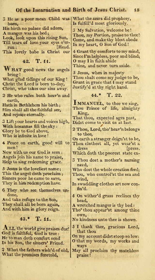 A Collection of Hymns for the Use of the Protestant Church of the United Brethren. (New and Rev. ed.) page 15