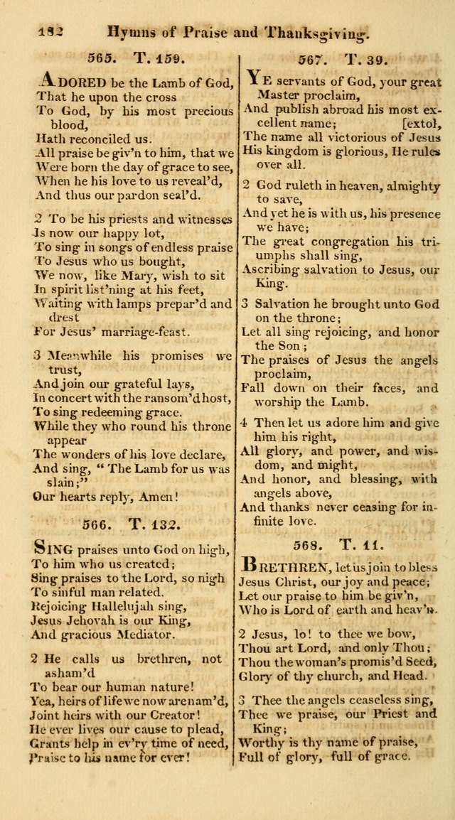 A Collection of Hymns for the Use of the Protestant Church of the United Brethren. (New and Rev. ed.) page 182