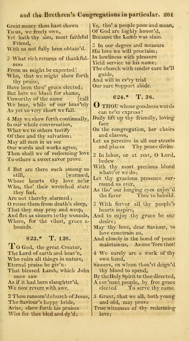 A Collection of Hymns for the Use of the Protestant Church of the United Brethren. (New and Rev. ed.) page 201