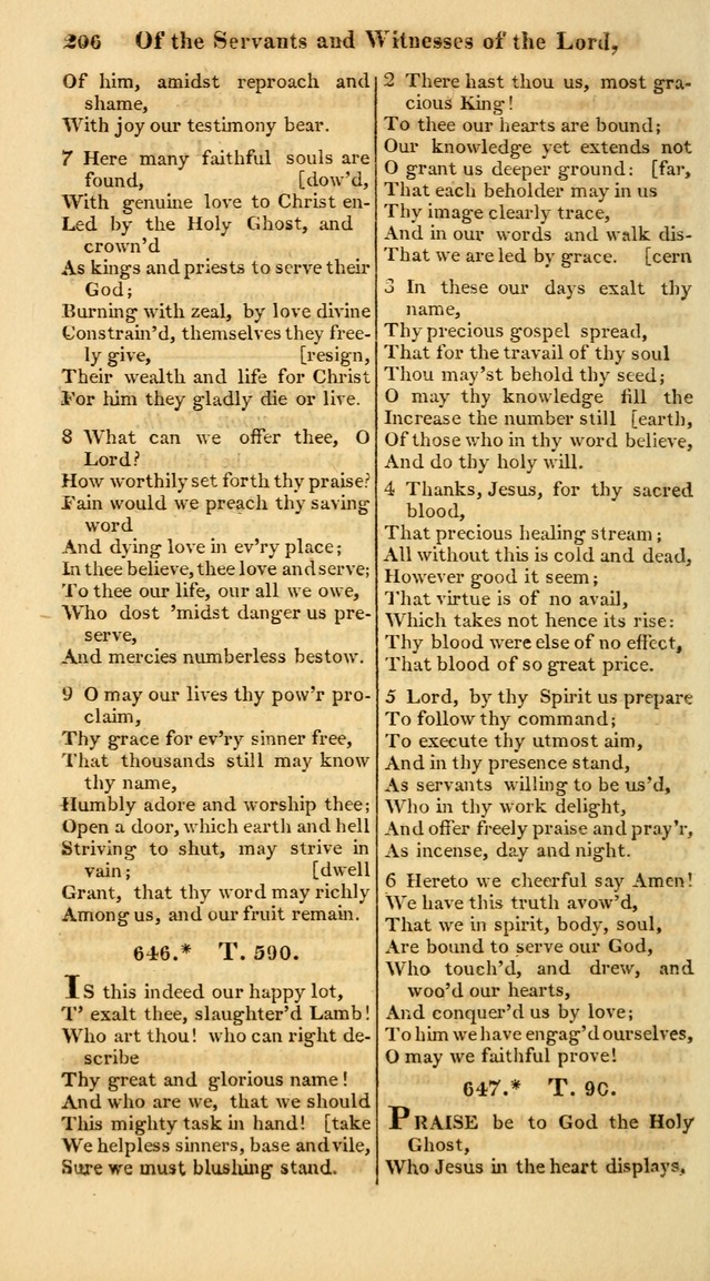 A Collection of Hymns for the Use of the Protestant Church of the United Brethren. (New and Rev. ed.) page 206