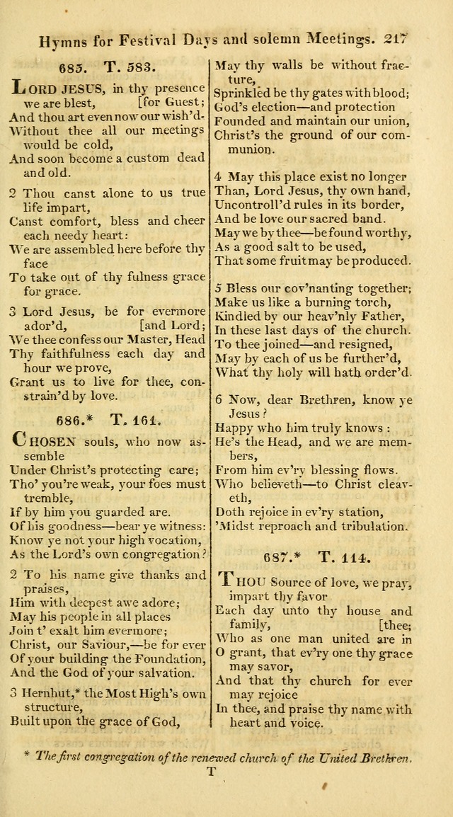 A Collection of Hymns for the Use of the Protestant Church of the United Brethren. (New and Rev. ed.) page 217