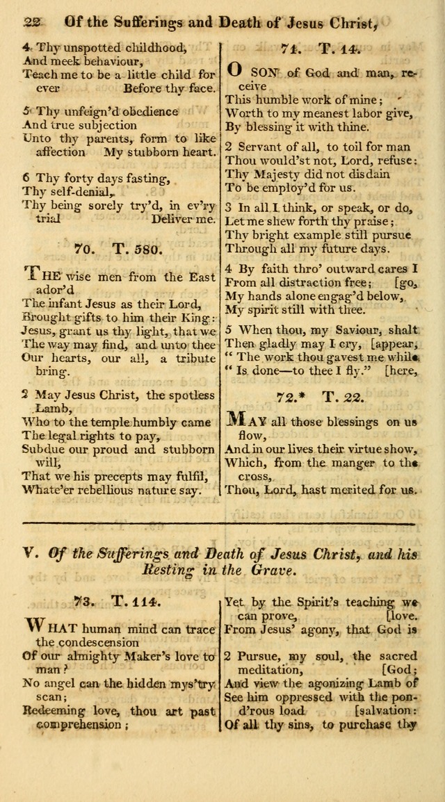 A Collection of Hymns for the Use of the Protestant Church of the United Brethren. (New and Rev. ed.) page 22