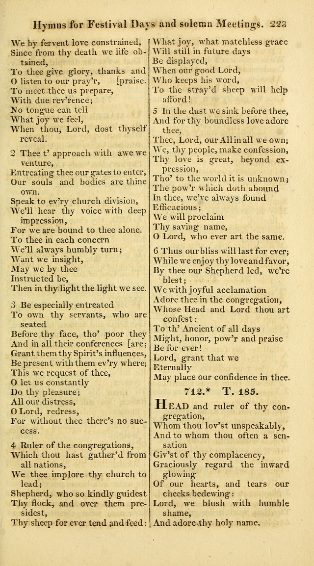 A Collection of Hymns for the Use of the Protestant Church of the United Brethren. (New and Rev. ed.) page 223