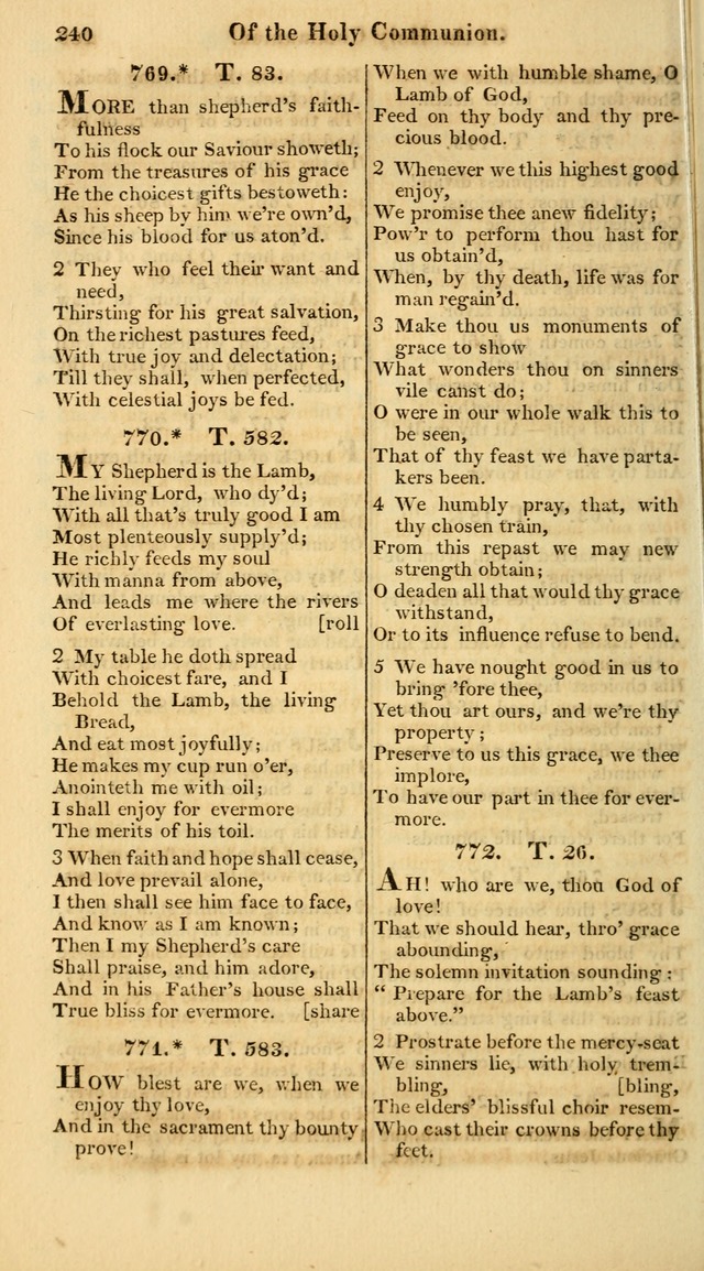 A Collection of Hymns for the Use of the Protestant Church of the United Brethren. (New and Rev. ed.) page 240