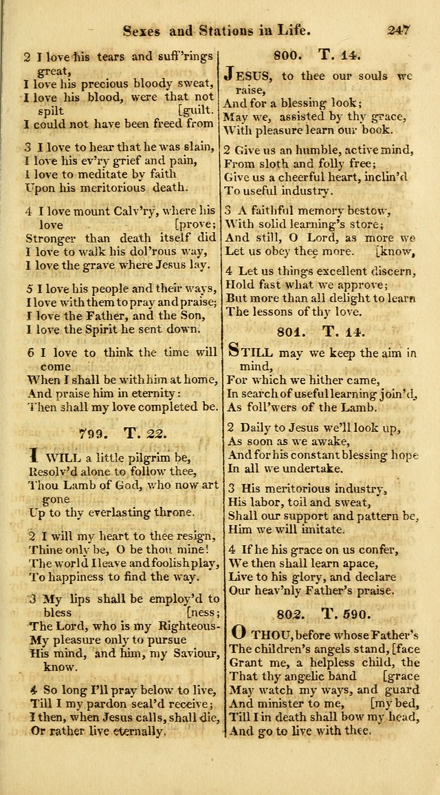 A Collection of Hymns for the Use of the Protestant Church of the United Brethren. (New and Rev. ed.) page 247