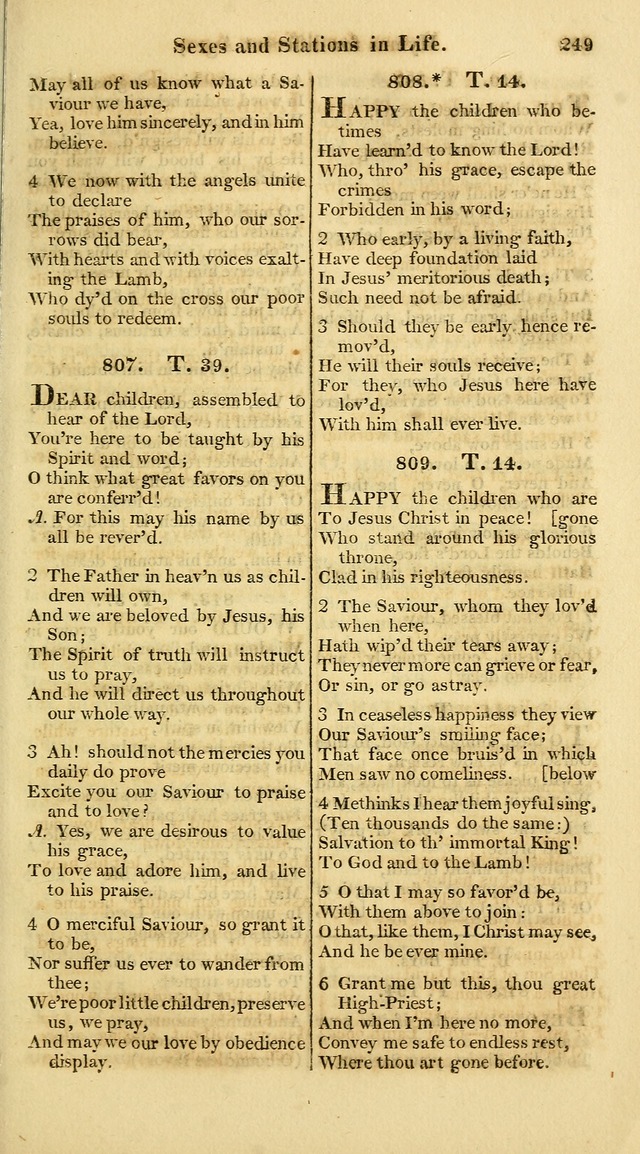 A Collection of Hymns for the Use of the Protestant Church of the United Brethren. (New and Rev. ed.) page 249