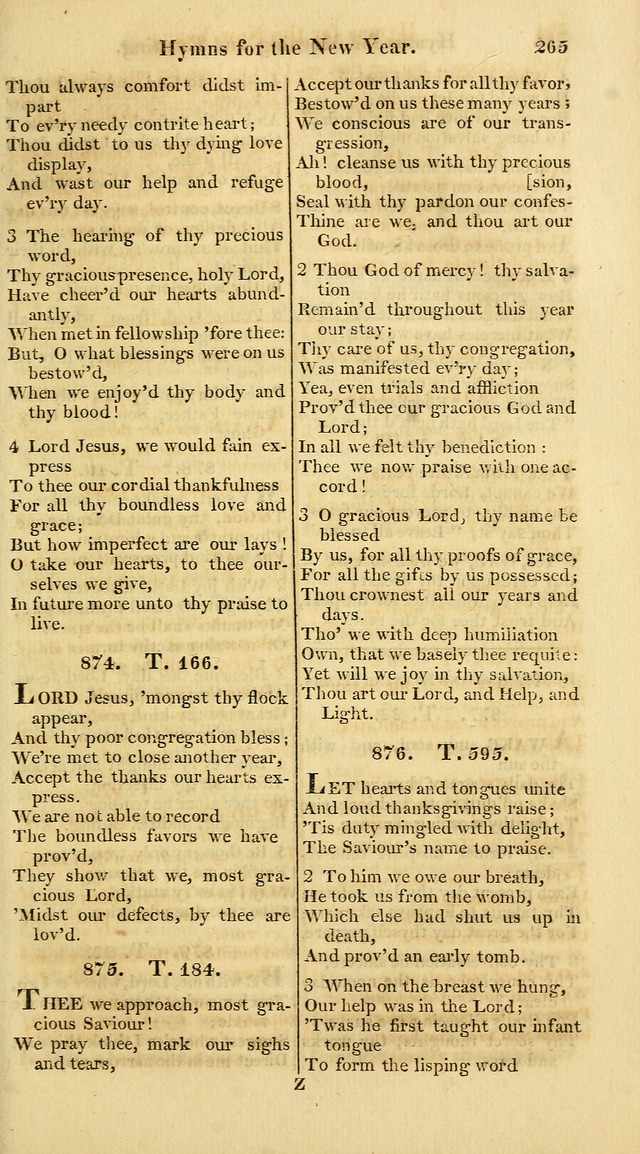 A Collection of Hymns for the Use of the Protestant Church of the United Brethren. (New and Rev. ed.) page 265