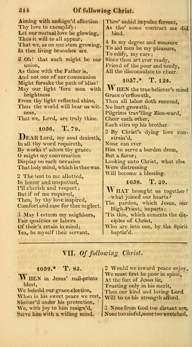 A Collection of Hymns for the Use of the Protestant Church of the United Brethren. (New and Rev. ed.) page 314