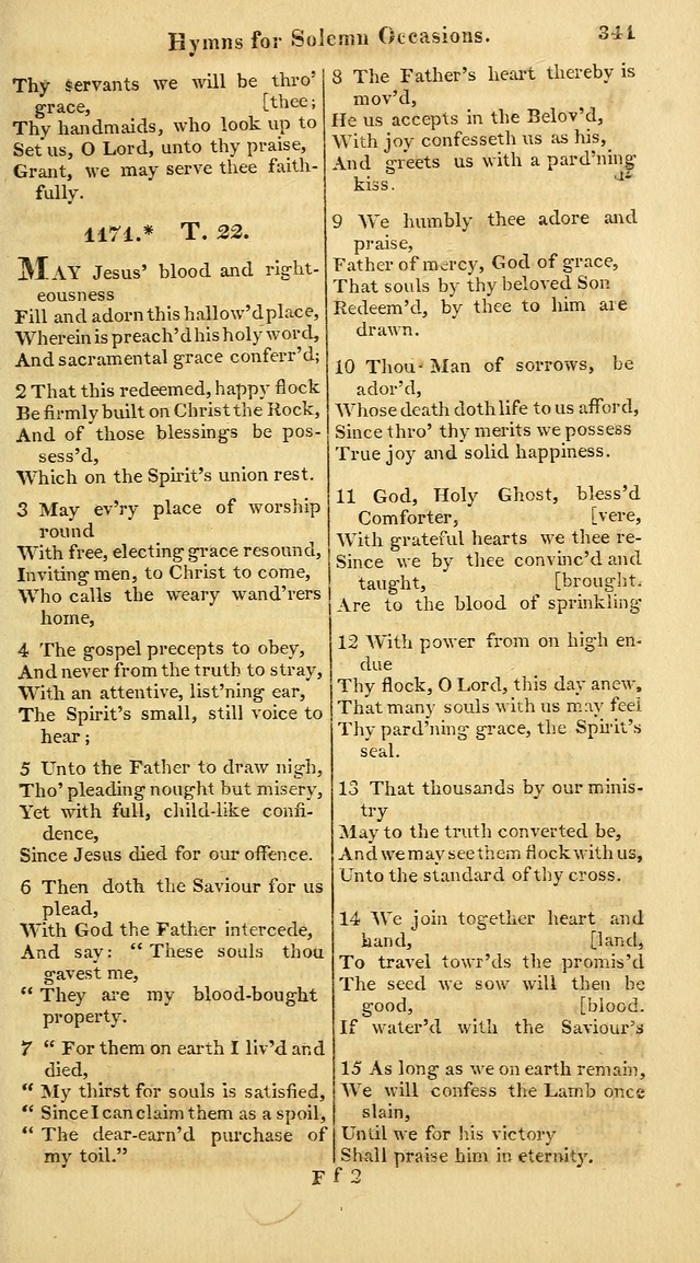 A Collection of Hymns for the Use of the Protestant Church of the United Brethren. (New and Rev. ed.) page 341