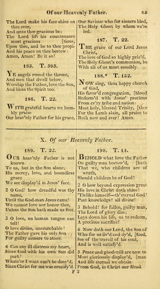 A Collection of Hymns for the Use of the Protestant Church of the United Brethren. (New and Rev. ed.) page 65