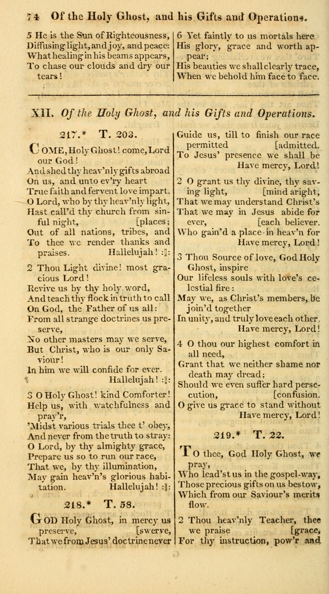 A Collection of Hymns for the Use of the Protestant Church of the United Brethren. (New and Rev. ed.) page 74