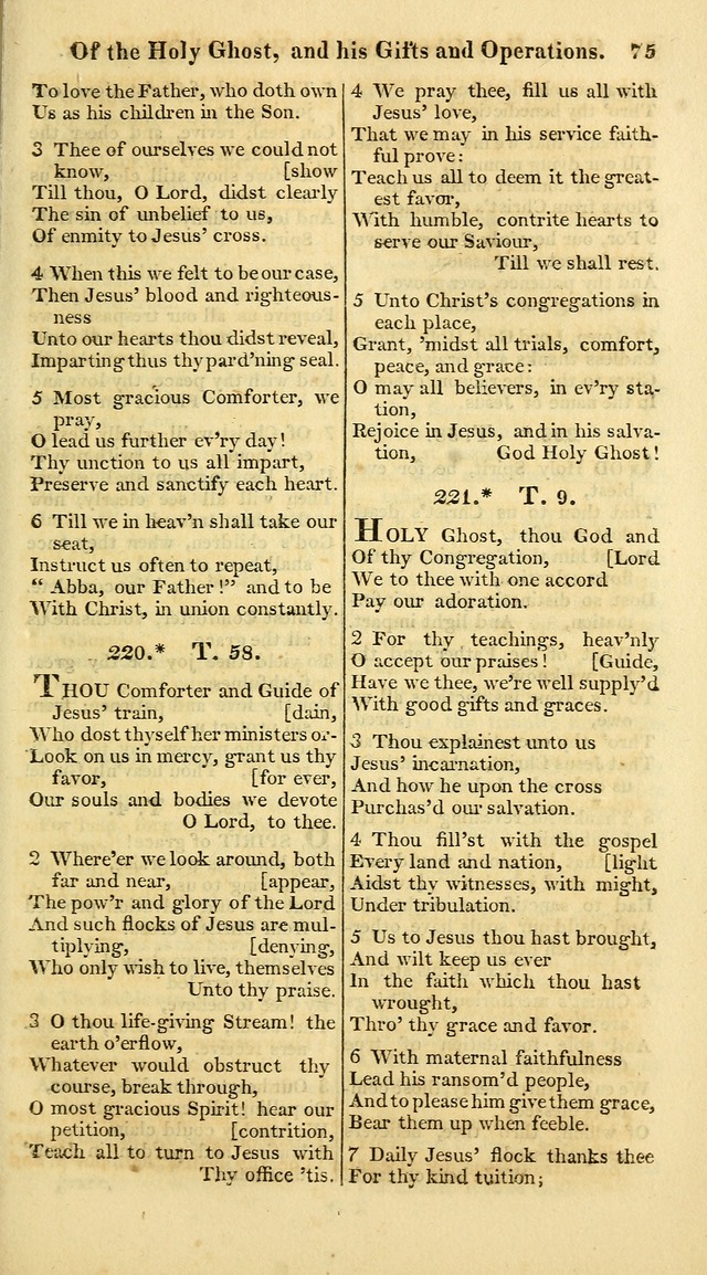 A Collection of Hymns for the Use of the Protestant Church of the United Brethren. (New and Rev. ed.) page 75