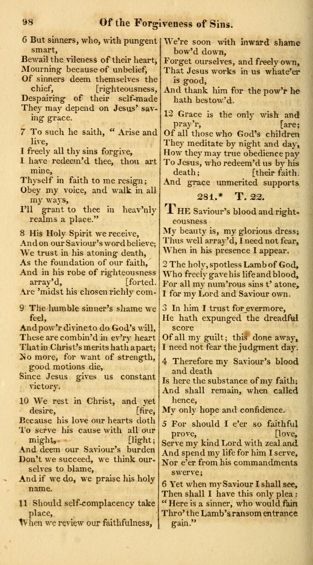 A Collection of Hymns for the Use of the Protestant Church of the United Brethren. (New and Rev. ed.) page 98