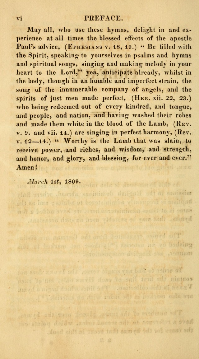 A Collection of Hymns for the Use of the Protestant Church of the United Brethren. (New and Rev. ed.) page xii