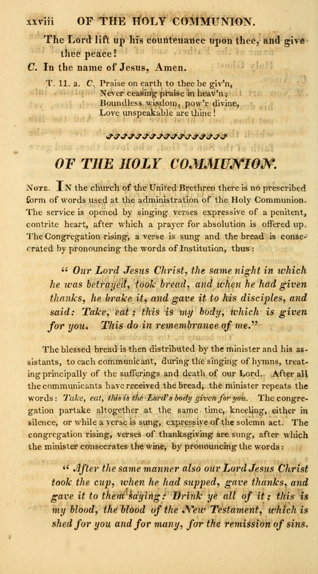 A Collection of Hymns for the Use of the Protestant Church of the United Brethren. (New and Rev. ed.) page xxxiv