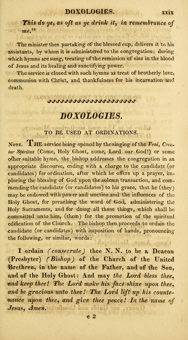 A Collection of Hymns for the Use of the Protestant Church of the United Brethren. (New and Rev. ed.) page xxxv