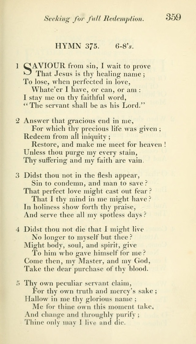 A Collection of Hymns, for the Use of the People Called Methodists, with a Supplement page 361