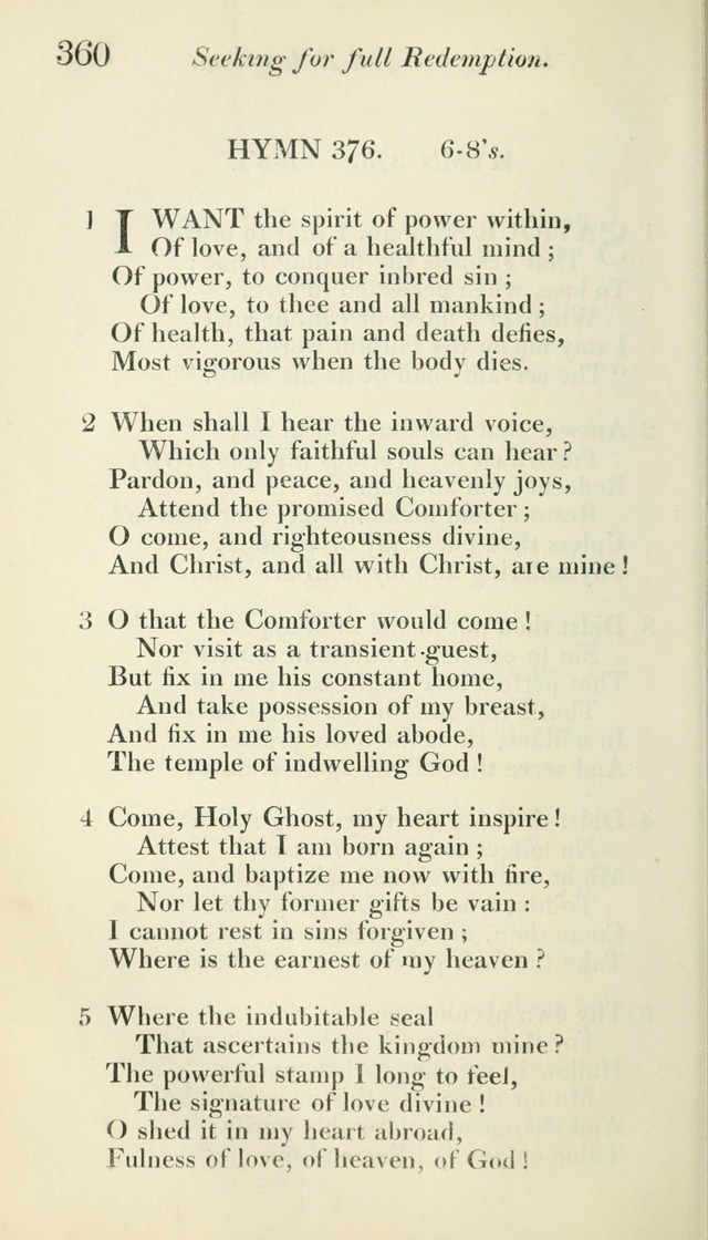 A Collection of Hymns, for the Use of the People Called Methodists, with a Supplement page 362