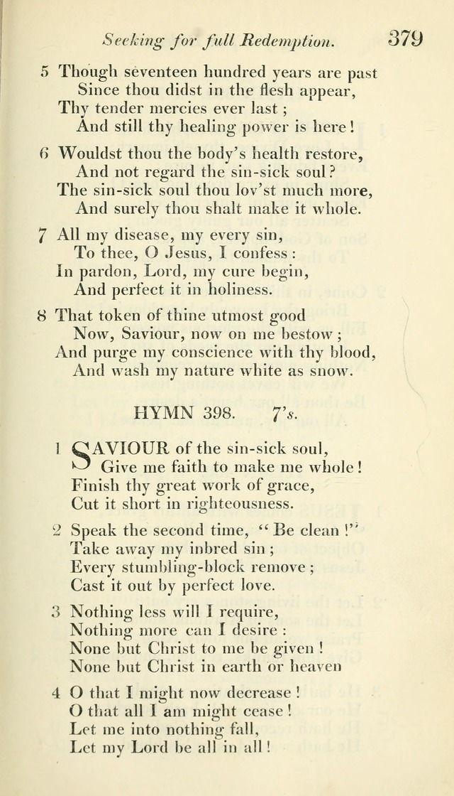 A Collection of Hymns, for the Use of the People Called Methodists, with a Supplement page 381