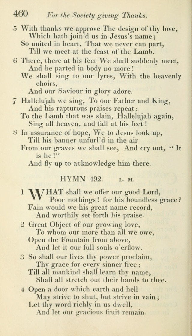 A Collection of Hymns, for the Use of the People Called Methodists, with a Supplement page 462