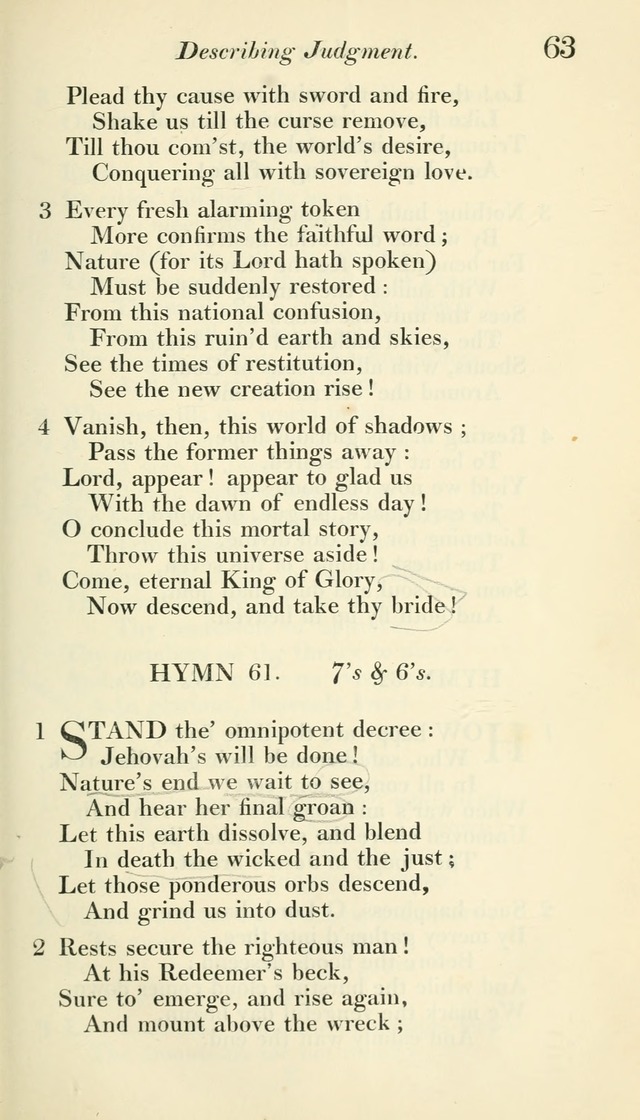 A Collection of Hymns, for the Use of the People Called Methodists, with a Supplement page 65