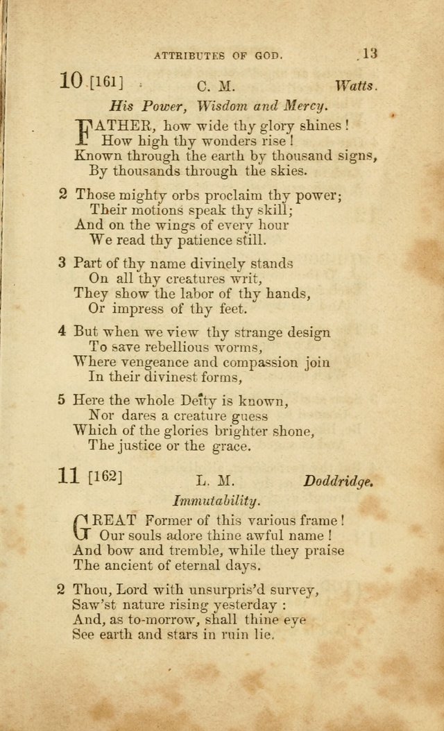 A Collection of Hymns, for the use of the United Brethren in Christ: taken from the most approved authors, and adapted to public and private worship page 13