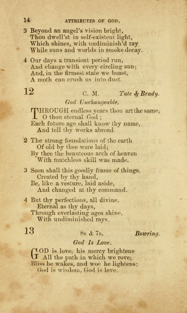 A Collection of Hymns, for the use of the United Brethren in Christ: taken from the most approved authors, and adapted to public and private worship page 14