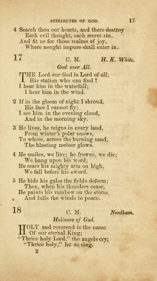 A Collection of Hymns, for the use of the United Brethren in Christ: taken from the most approved authors, and adapted to public and private worship page 17