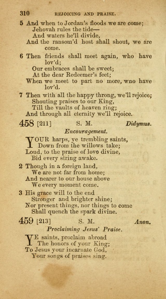 A Collection of Hymns, for the use of the United Brethren in Christ: taken from the most approved authors, and adapted to public and private worship page 312