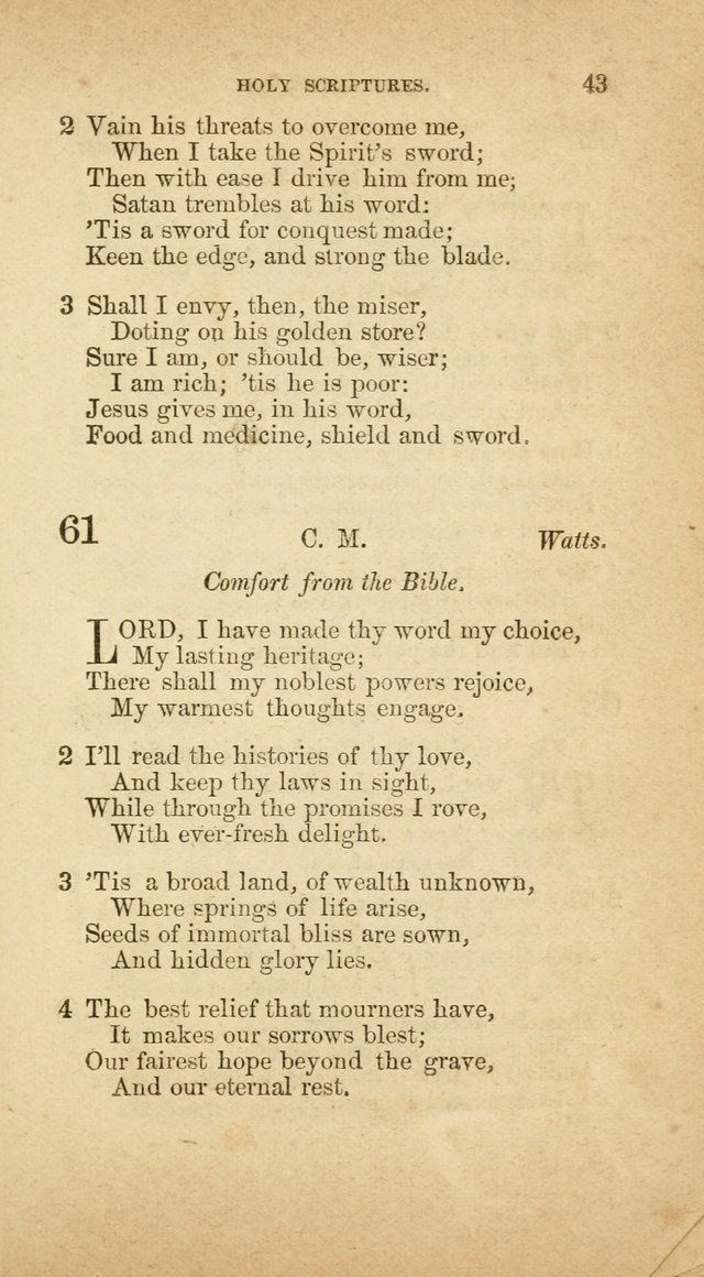 A Collection of Hymns, for the use of the United Brethren in Christ: taken from the most approved authors, and adapted to public and private worship page 43