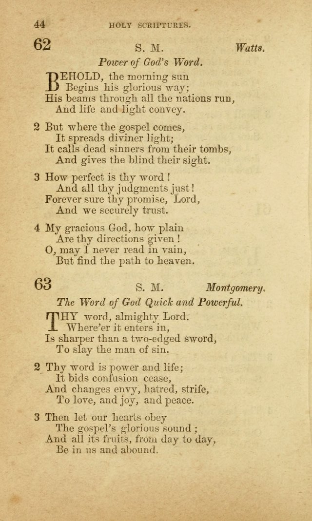 A Collection of Hymns, for the use of the United Brethren in Christ: taken from the most approved authors, and adapted to public and private worship page 44