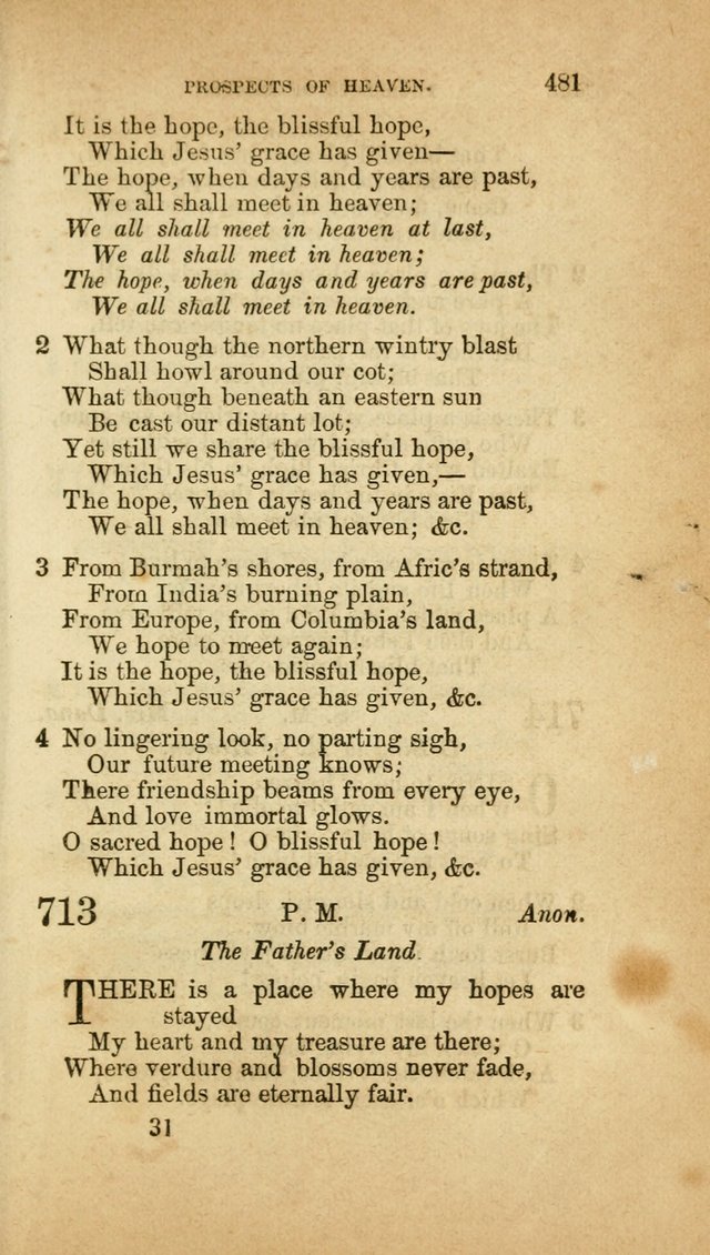 A Collection of Hymns, for the use of the United Brethren in Christ: taken from the most approved authors, and adapted to public and private worship page 485