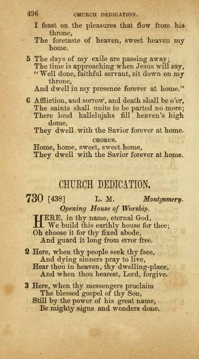 A Collection of Hymns, for the use of the United Brethren in Christ: taken from the most approved authors, and adapted to public and private worship page 500