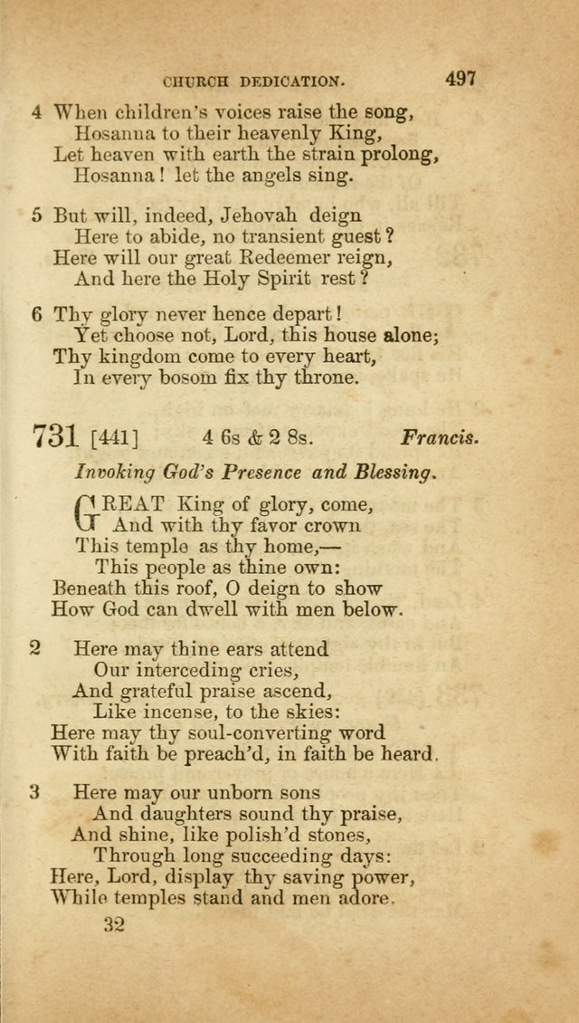 A Collection of Hymns, for the use of the United Brethren in Christ: taken from the most approved authors, and adapted to public and private worship page 501