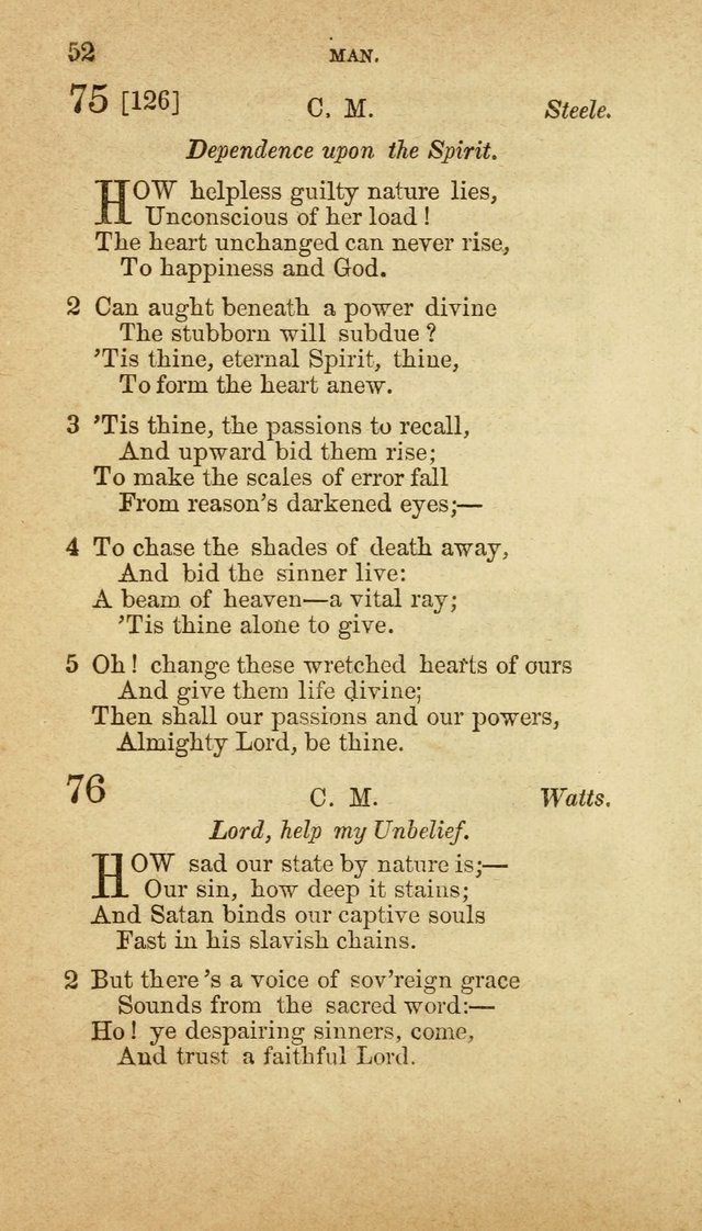 A Collection of Hymns, for the use of the United Brethren in Christ: taken from the most approved authors, and adapted to public and private worship page 52