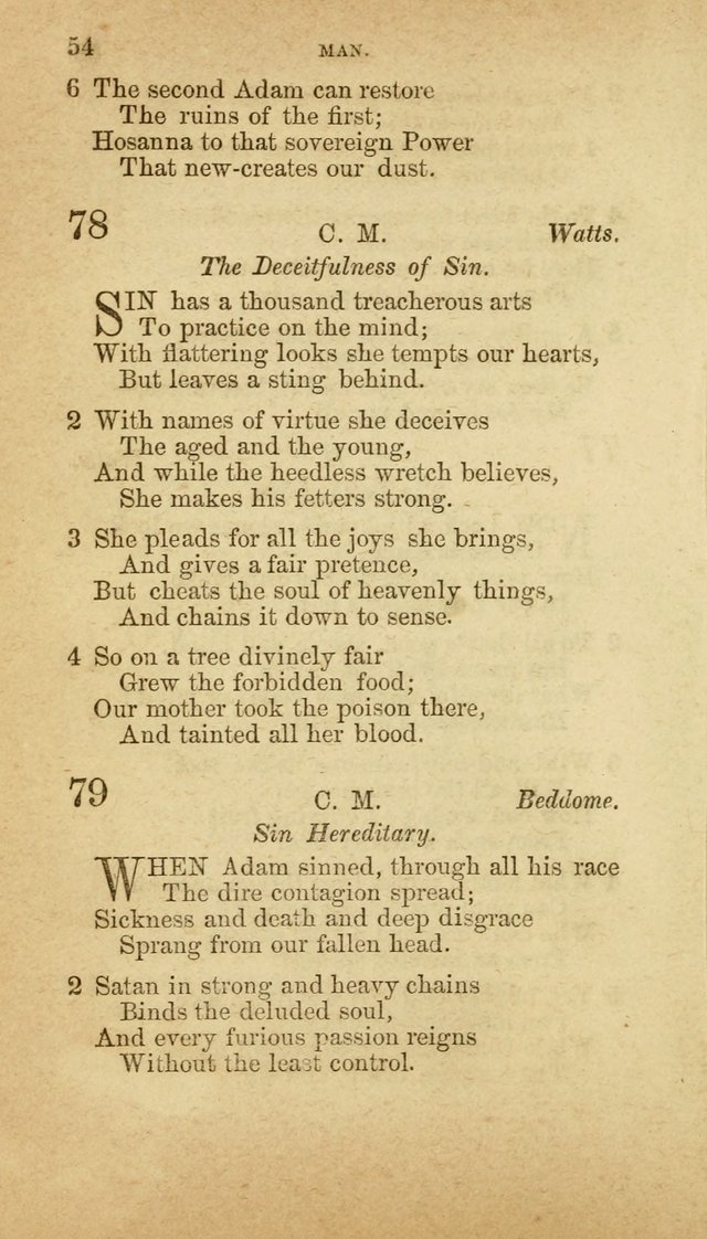 A Collection of Hymns, for the use of the United Brethren in Christ: taken from the most approved authors, and adapted to public and private worship page 54