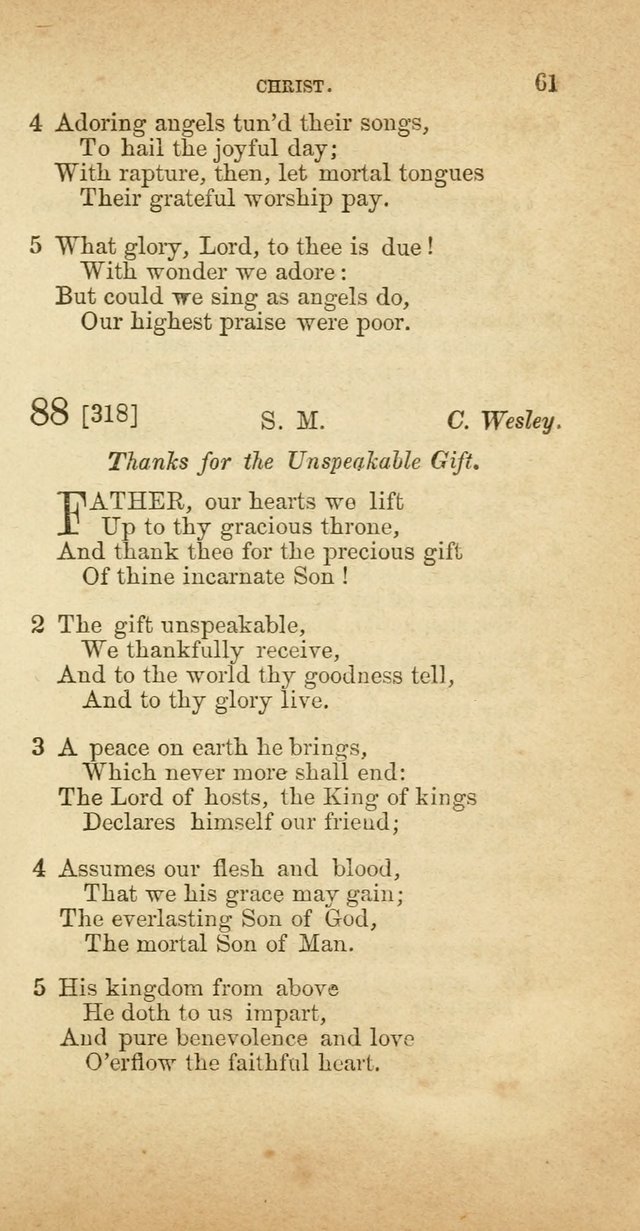 A Collection of Hymns, for the use of the United Brethren in Christ: taken from the most approved authors, and adapted to public and private worship page 61