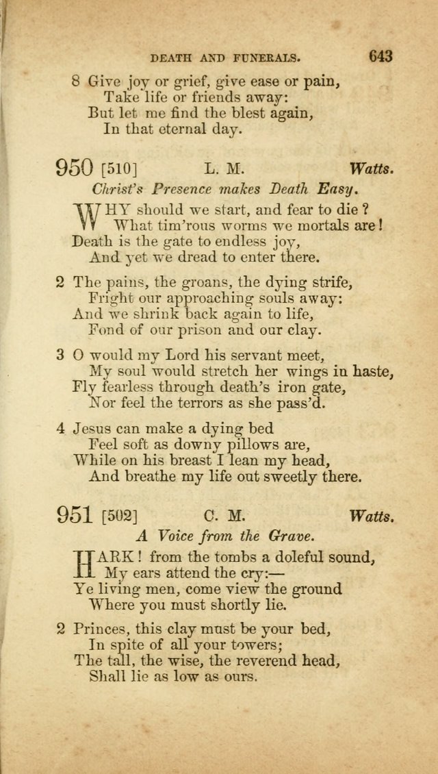 A Collection of Hymns, for the use of the United Brethren in Christ: taken from the most approved authors, and adapted to public and private worship page 647