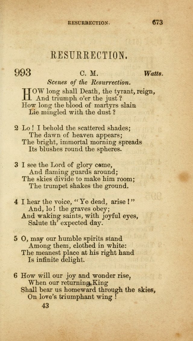 A Collection of Hymns, for the use of the United Brethren in Christ: taken from the most approved authors, and adapted to public and private worship page 677