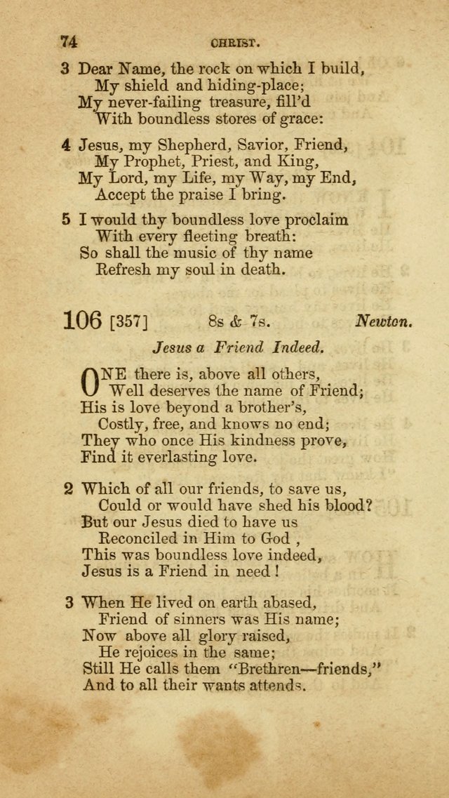 A Collection of Hymns, for the use of the United Brethren in Christ: taken from the most approved authors, and adapted to public and private worship page 74