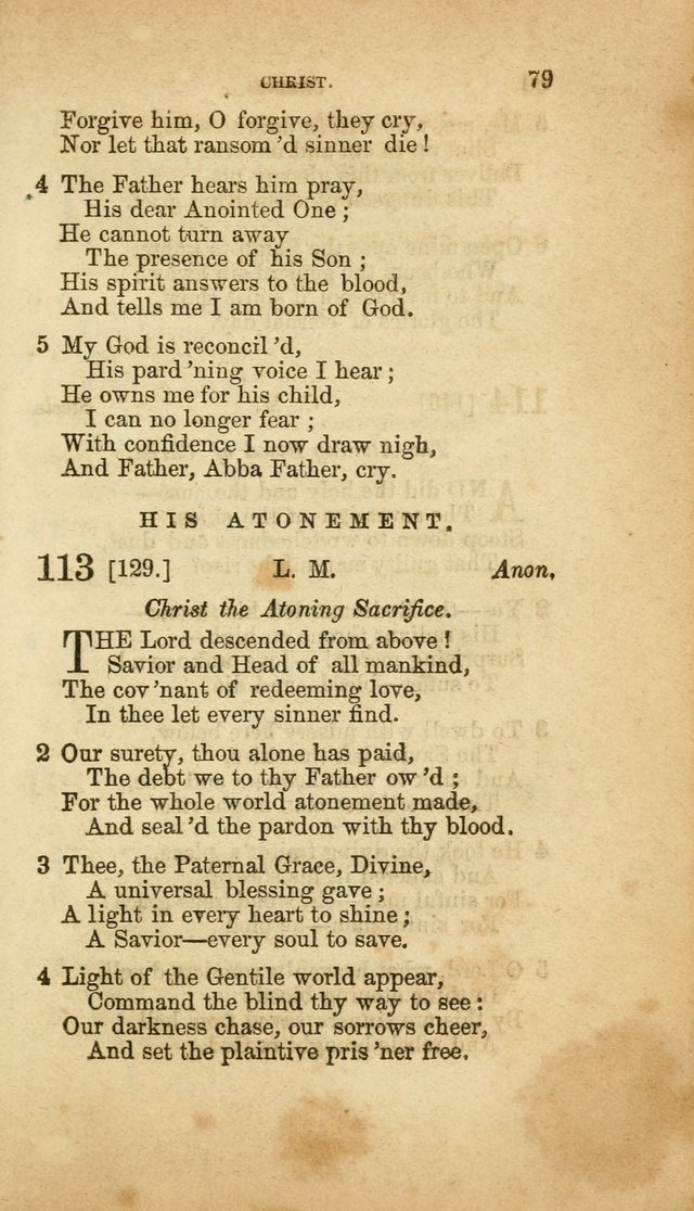 A Collection of Hymns, for the use of the United Brethren in Christ: taken from the most approved authors, and adapted to public and private worship page 79