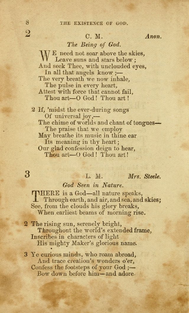 A Collection of Hymns, for the use of the United Brethren in Christ: taken from the most approved authors, and adapted to public and private worship page 8