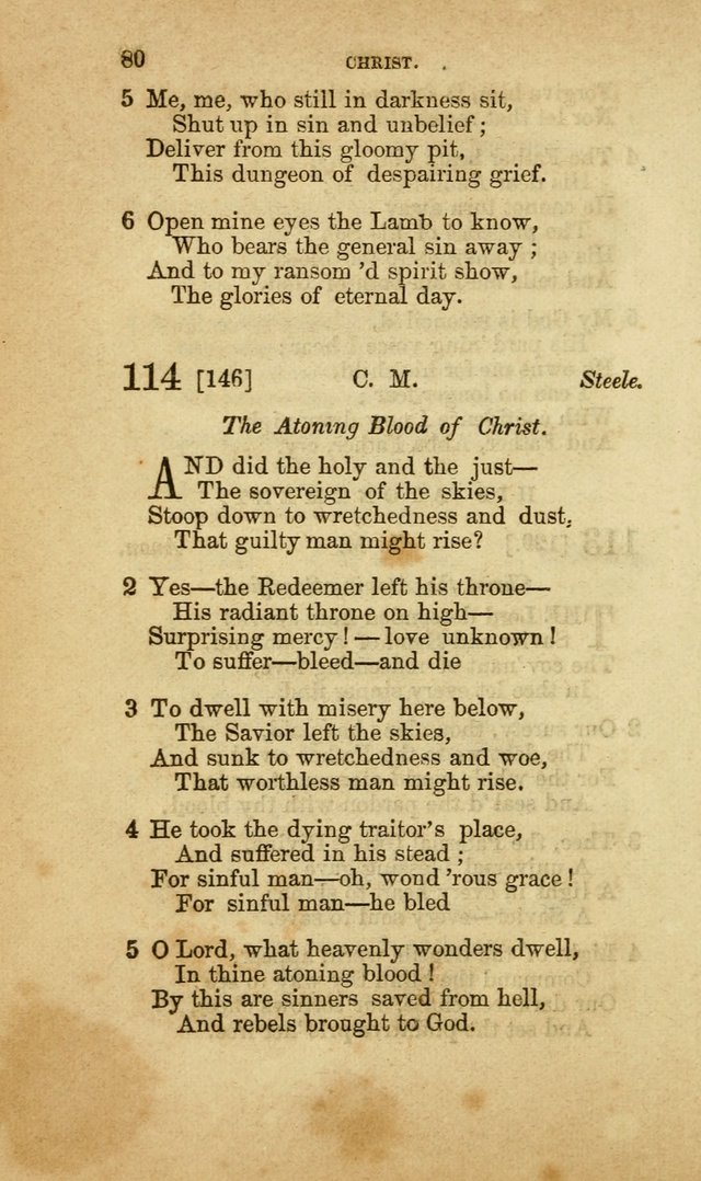 A Collection of Hymns, for the use of the United Brethren in Christ: taken from the most approved authors, and adapted to public and private worship page 80