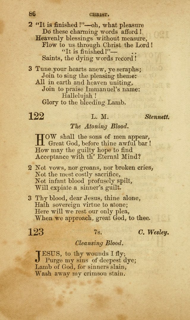 A Collection of Hymns, for the use of the United Brethren in Christ: taken from the most approved authors, and adapted to public and private worship page 86