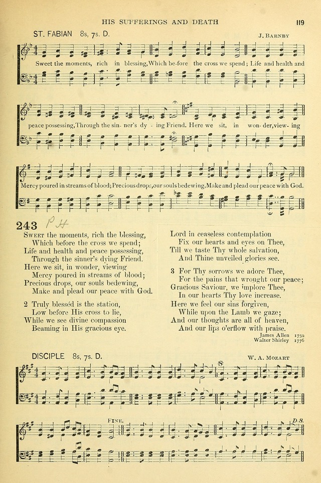 The Church Hymnary: a collection of hymns and tunes for public worship page 119